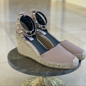 Valentino Garavani Rockstud Leather Wedges